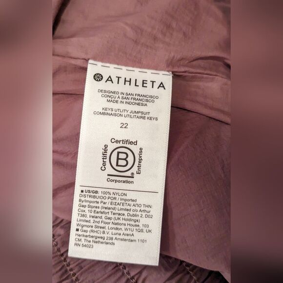 New Athleta x Alicia Keys brown Jumpsuit Open Back Utility snap front Plus Sz 22 - Picture 9 of 16